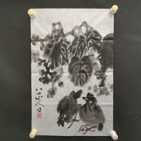 122e11：著名画家、花鸟师承李苦禅大师、中国美术家协会北京分会会员—钱卫国 花鸟国画作品一幅 ，纸本软片，尺寸约1.3平尺！