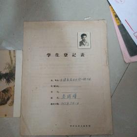 1965年华侨大学学生登记表：吴端权（品好丶有照片）印尼泗水归侨／1960年回国