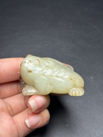 和田玉金蟾招财进宝财源广进