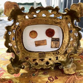 旧藏回流大明宣德年制斗彩盘龙赏瓶，高42.5厘米