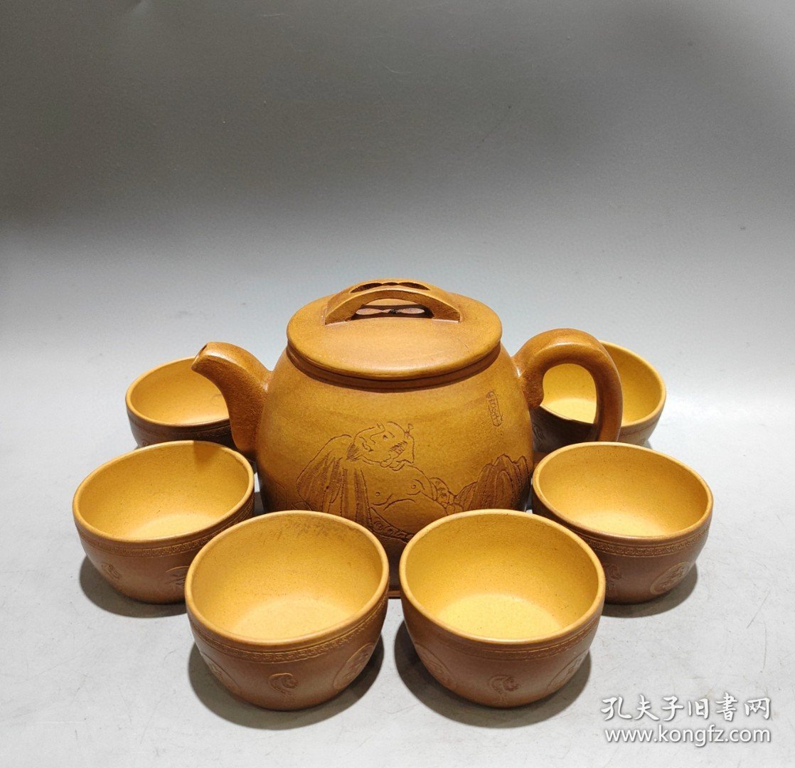 旧藏紫砂壶汉瓦套壶顾景舟