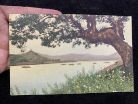 50年代，富春江风景画片一张