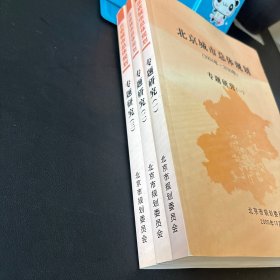 北京市总体规划（2004年-2020年）专题研究（一，二，三）【三本合售】