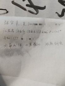 张宝来～小六尺参展草书书法作品一幅。