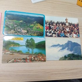 老明信片四枚合售
