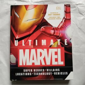 漫威百科大全 DK Ultimate Marvel 精装 漫威漫画人物百科全书 终极漫威之书 复仇者联盟 大开本精装 函套角破损 书完好