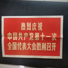 老照片：热烈庆祝中国共产党第十一次全国代表大会胜利召开，全套32张，欠第第9.10.12.13.14.15.24.25张共7张。现存25张，尺寸有的不同，有大小