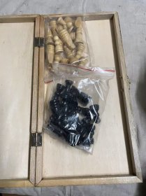 实木国际象棋一套，文具店库存，保存状态还算可以，没有使用过，实木棋子，尺寸如图参考。小年份，可以正常使用，实物拍摄按图发货非偏远地区包邮