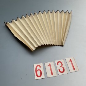 6131 民国时期 九华堂监制《空白扇面》19x50cm 有画迹和破损如图 共十六档