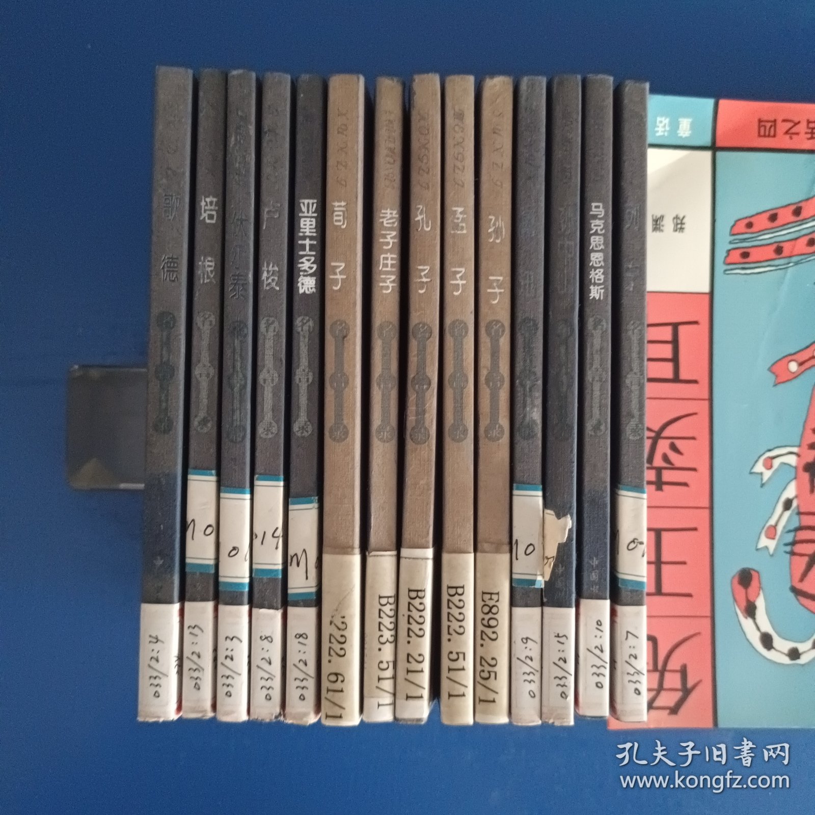 蓝皮书:列宁名言录、孙中山名言录、孔子名言录、培根名言录 等14本合售