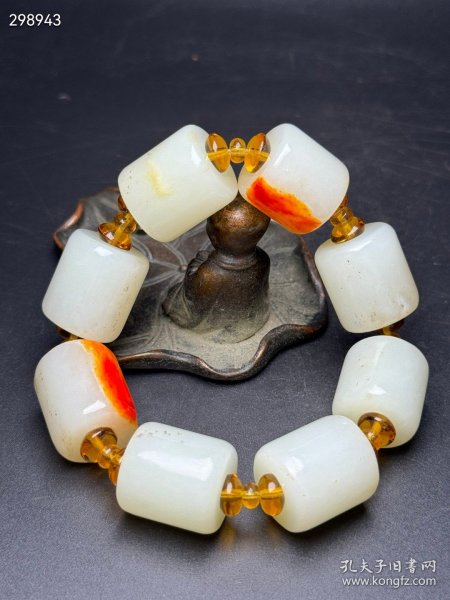 珍藏清代和田玉玉勒子手串