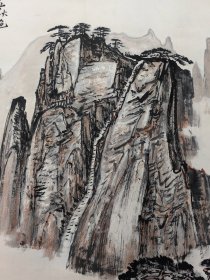 黄山秋色，立轴，梁树年， 画心尺寸84X64公分