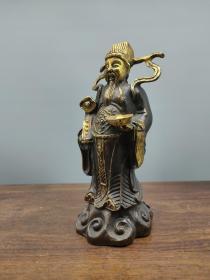古玩铜器收藏:，财神爷，造型独特，质感厚实、雕刻精美、包浆纯熟！
新货上架！
产品规格 重量 如下图：