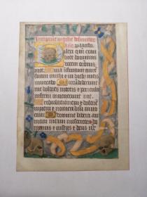 14世纪欧洲饰彩泥金手稿