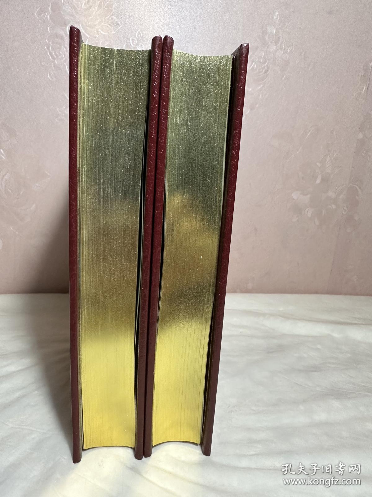 Christmas Stories by Charles Dickens Complete Work Oxford Leather Gilded 2 Vols,《圣诞颂歌》查尔斯·狄更斯 ，瑞士Edito-Service出版社1970年出版狄更斯逝世100周年纪念限量版精装书