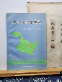 黑龙江市镇总览  98年一版一印  品纸如图   书票一枚  便宜8元