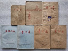 补图（请看本店名人墨迹区）---各种医学资料手稿类专题：同一来源三组其三~少见早期-北京广安门中医院名医专家、导师-张云如-各种医学研究记录手稿资料笔记本7本，基本日记本整本都写满