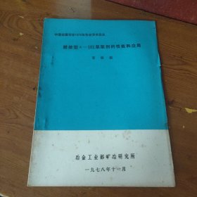 中国金属学会1978年年会学术论文 酰胺型A–101萃取剂的性能和应用