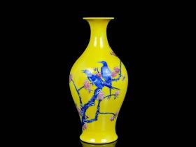 《精品放漏》康熙黄釉赏瓶——清代瓷器收藏