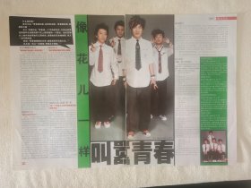花儿乐队大张伟 叫器青春 16开杂志彩页 2张2面（新21）