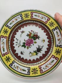 70年代景德镇新光瓷厂手绘粉彩盘
