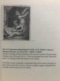 英国古典铜版雕刻大师弗朗西斯科•巴托洛齐 版画藏书票原作
书房天使