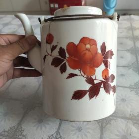景德镇一枝花提梁壶，品相如图
