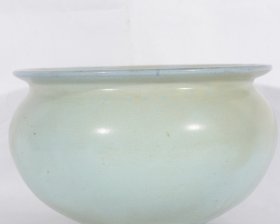 大宋天青釉钧窑乾隆御题香炉笔洗 高13.3径20.4厘米2