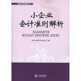 小企业准则解析 会计 准则研究组 新华正版