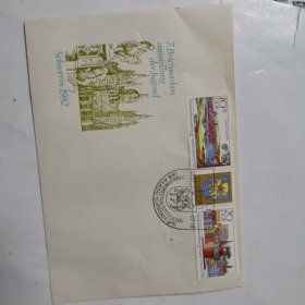 德国1982年第7届青少年全国集邮展览.什未林城徽志骑马的人.邮票首日封