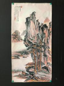 织锦绣： 松壑飞泉，尺寸：62＊122厘米