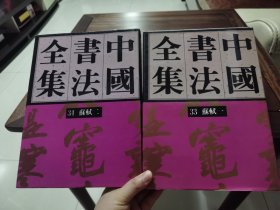 《中国书法全集》33+34 苏轼一+二，荣宝斋出版社1991年1版1印。