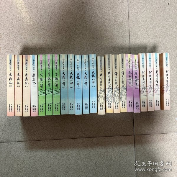 金庸作品集:鹿鼎记1-4，笑傲江湖2-4.天龙八部1-5.倚天屠龙记1-4.飞狐外传（上下）射雕英雄传1-4（共22册合售）有一两本有水印如图