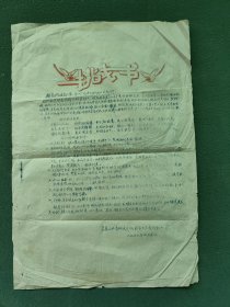 8开，1959年（南县长厚公社青树嘴大队联合工厂全体职工）〔挑战书〕稀少