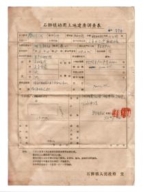 1982年石狮镇新湖街民生路华侨家动用土地证，著名蔡清河被称为石狮“八大王”之一，扑克大王”。