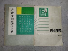 钢笔字贴及练习方法 古诗文钢笔习字帖2本