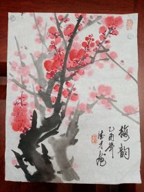 张德才国画小品梅韵，包快递发货。