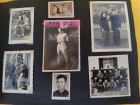 抗美援朝志愿军老干部 老相册(照片共251张)上海铁路老干部老家是 乳山市崖子镇人 有1946年在烟台市拍摄的照片(相册里有2张翻拍的照片如图)