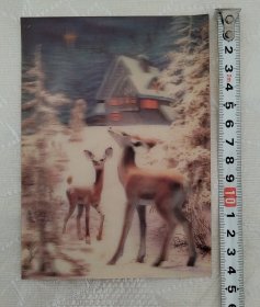 立体明信片 小鹿 （沪年3）S-051（任购6件包邮）