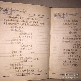 1958年湖北省黄冈市浠水六中 语文老师徐平的日记本