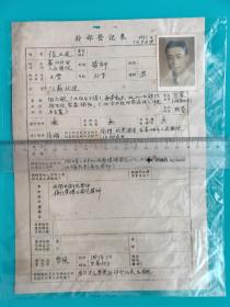 1951年安徽省芜湖市人民医院主任医师干部登记表，解放前曾担任扬州卫生院医师镇江医院医师