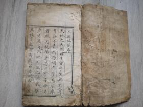 清刻本，“达生编＂白纸大册，特厚精印一册，唐千顷桐園氏原本，渭野姜恒泰重刻，范纪堂  赵元中序