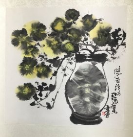 陈家泠 绘 瓶花图