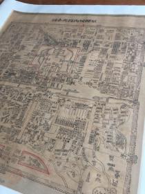 古地图1800 京师城内首善全图。纸本大小119.61*128.42厘米。宣纸原色仿真。微喷