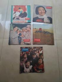 农民画报1960年（第2、3、4、5、6期）大图片漂亮 5册合售 大力发展养猪事业