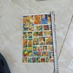 【80 90后记忆】80 90年代，不干胶，老贴纸，《圣斗士星矢》5张，卡通2张，《天使花园》1张。香港梦幻贴纸：《美少女战士》2张。大红灯笼-花花豆4张。14张合售