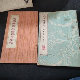 毛主席诗词三十九首草书帖、毛主席语录楷体习字帖【2本合售】