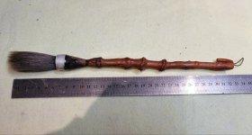 日本树枝笔杆毛笔，树枝奇特密度高