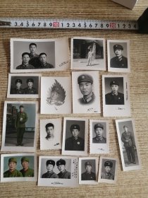 60--70年代军人老照片 16张合售 （2张语录，2彩色）