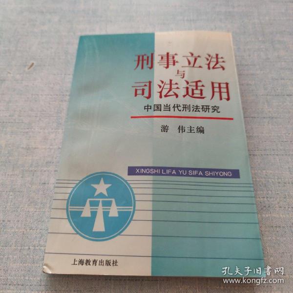 刑事立法与司法适用:中国当代刑法研究